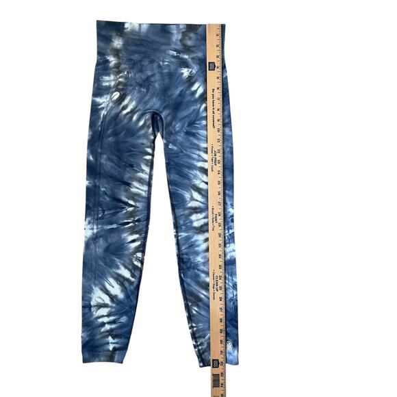 Tory Burch Sport Tie Dye Seamless 7/8 Leggings Blue High Rise Gym Workout Medium - Picture 7 of 7